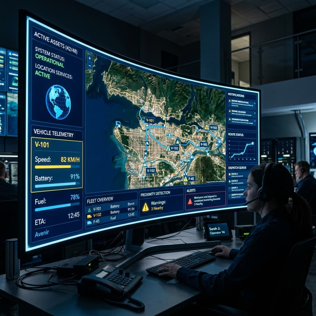 GPS tracking dashboard